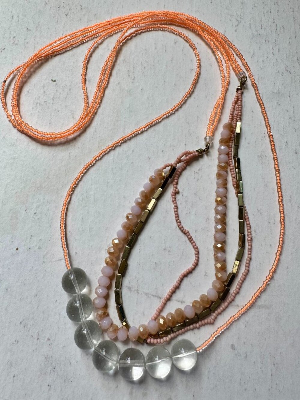 Bohemian style set of necklaces : Czech beads & Crystals